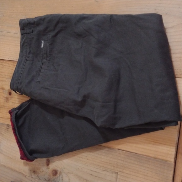 Woolrich Army Green High Waisted Flannel Lined Pants Size 16 W 38" L 32" - Picture 12 of 12